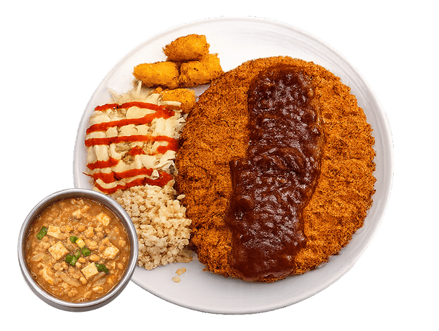 유월의 보리 밥상메뉴 수제왕돈까스&청국장